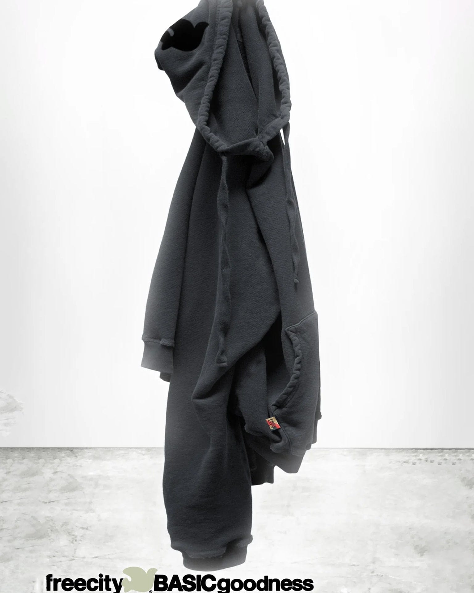 Basicgoodness Lt Terry Fluff Hoodie in Volcano