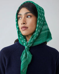 Moismont Accessories Oxford Green Olaf Wool Square Scarf No 676 in Oxford Green