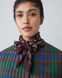 Moismont Olaf Wool Square Scarf No 676 in Fig