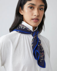 Moismont Accessories Uniform Colibri Silk Square Scarf No 763 in Uniform