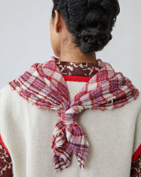 Moismont Accessories Lipstick Magda Wool Square Scarf No 793 in Lipstick