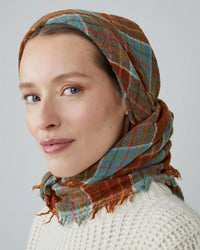 Moismont Accessories Toffee MC Lean Wool Square Scarf No 799 in Toffee