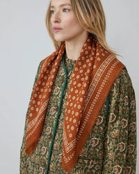 Moismont Accessories Toffee Olaf Wool Square Scarf No 676 in Toffee