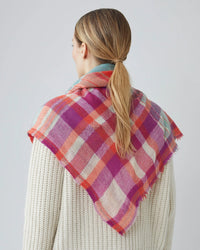 Moismont Accessories Azalea Chai Wool Square Scarf No 752 in Azalea