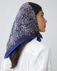 Moismont Accessories Uniform Colibri Silk Square Scarf No 763 in Uniform