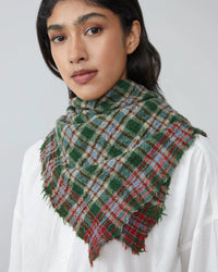 Moismont Accessories British Green Magda Wool Square Scarf No 793 in British Green