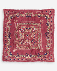 Secret Garden Wool & Silk Bandana in Raspberry