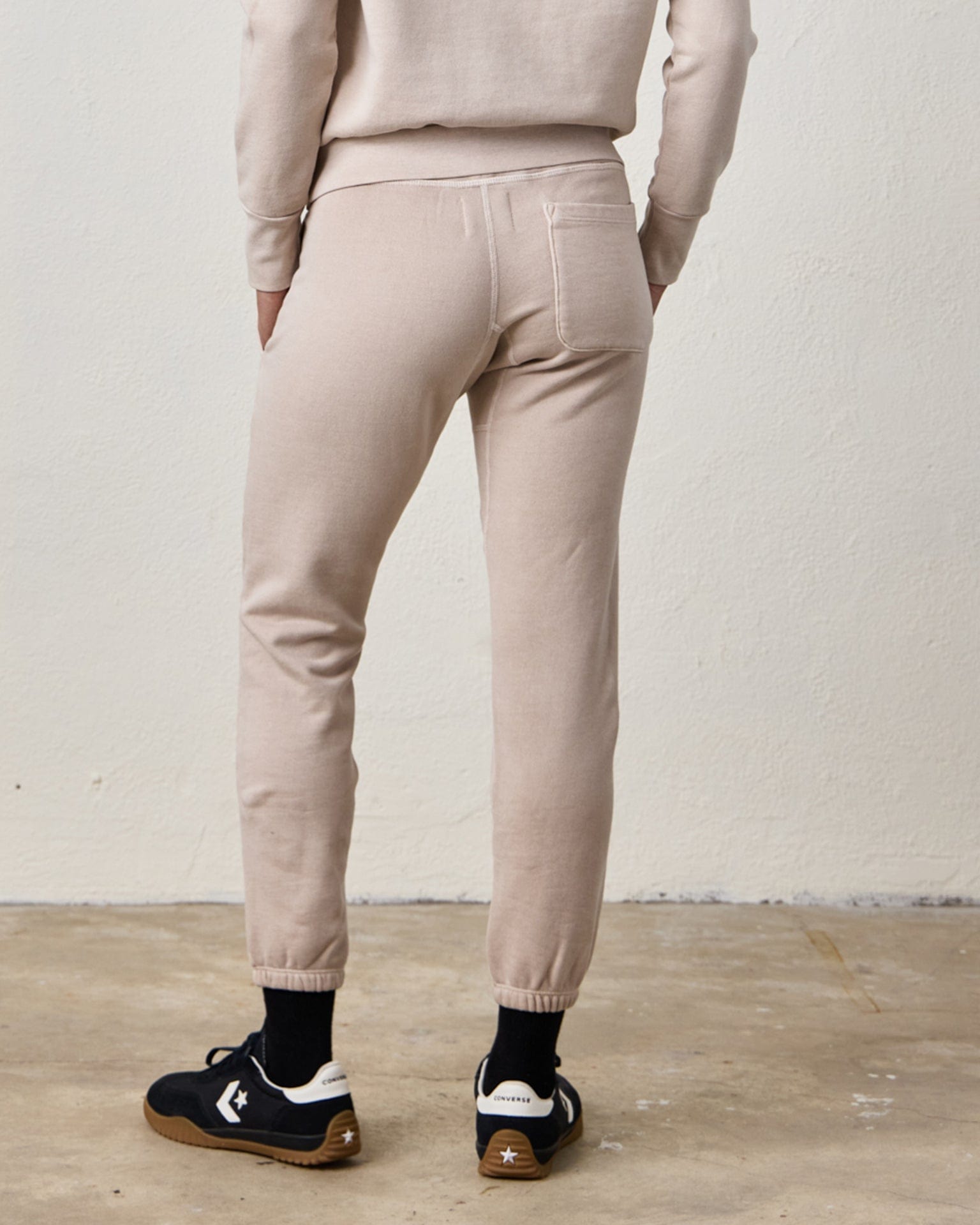 NSF Clothing Sayde Slim FT Sweatpant in Faded Taupe