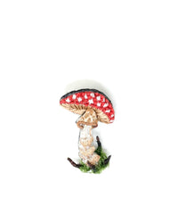 Trovelore Jewelry Fly Mushroom Brooch Pin