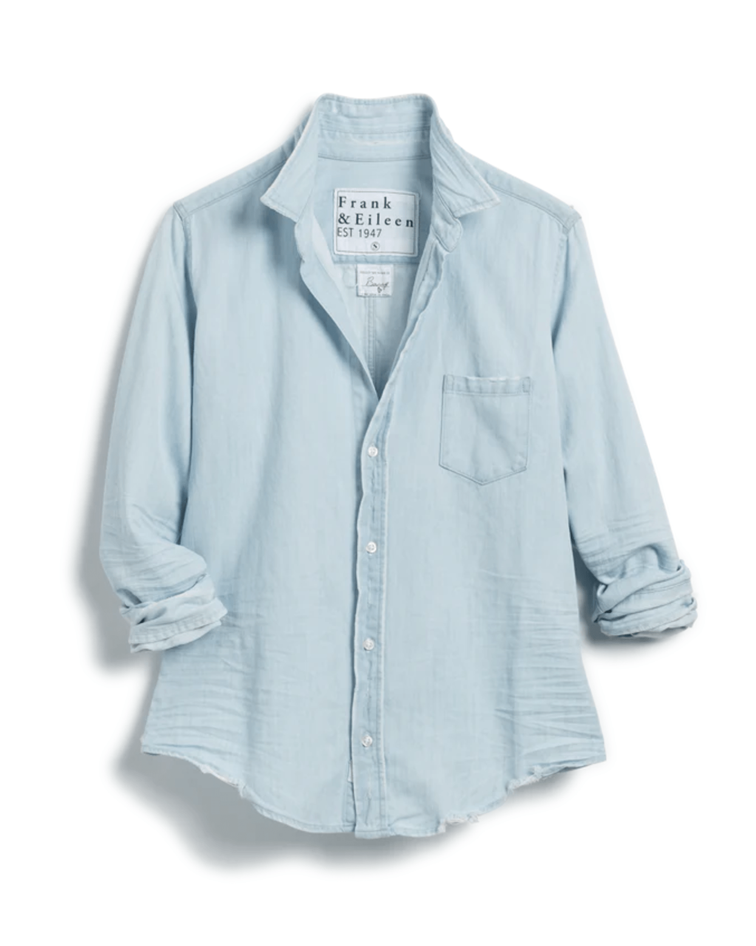 Frank & Eileen Clothing Barry Tailored Button Up Shirt in Classic Blue Wash