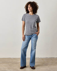 NSF Moore Relaxed Jersey Tee in Charcoal Heather Grey