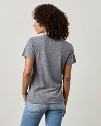 NSF Moore Relaxed Jersey Tee in Charcoal Heather Grey
