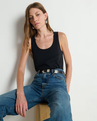 Hailey Tank in Jet Black - Bliss Boutiques