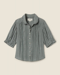 Trovata Birds of Paradis Clothing Gemma Blouse in Caspian Check