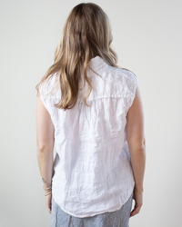 CP Shades Patti Linen Top in White