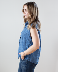 CP Shades Patti Indigo Poplin in Bleach