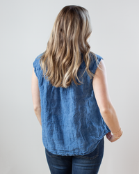 CP Shades Patti Indigo Poplin in Bleach