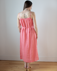 Shirred Cami Maxi Dress in Camellia Coral