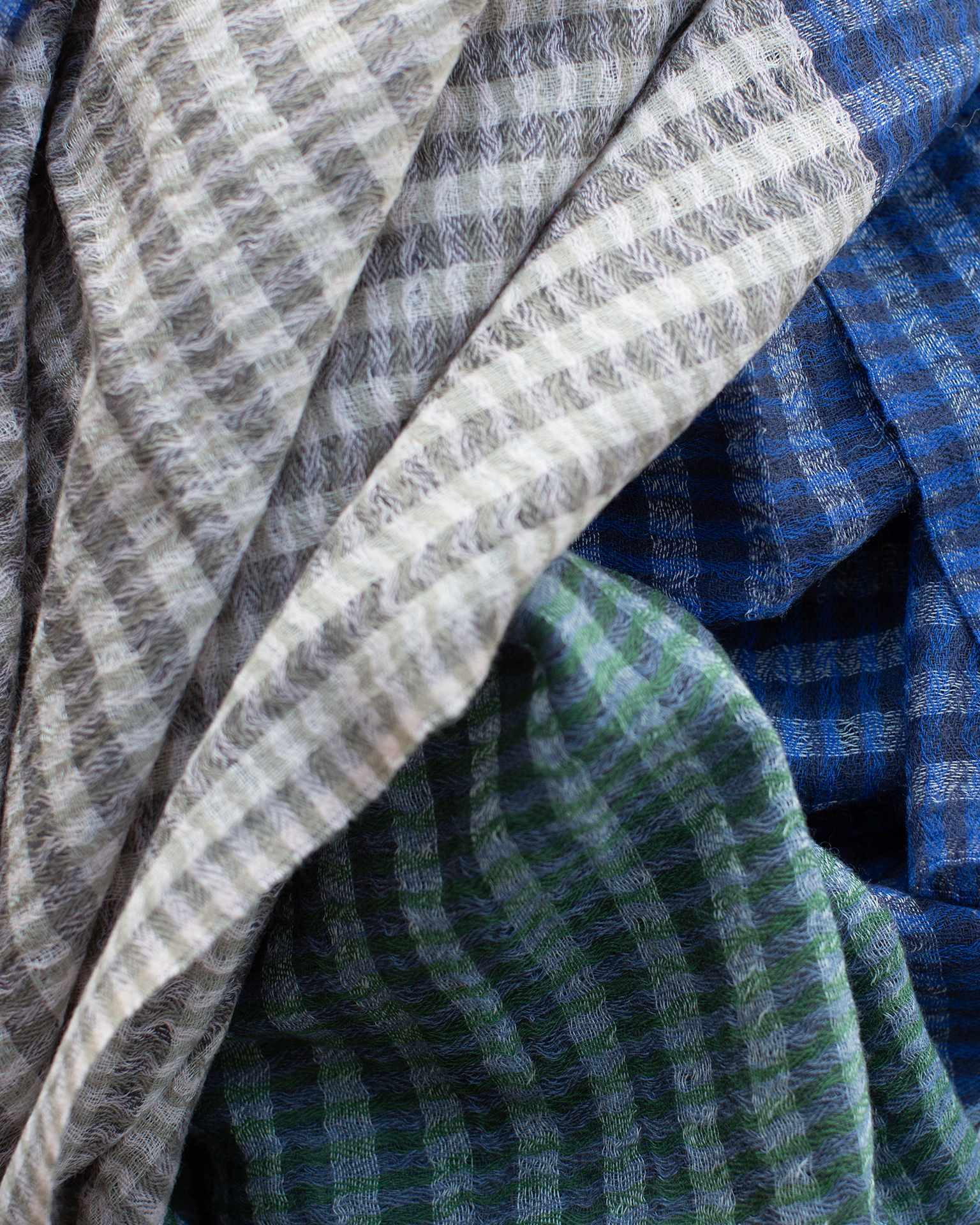 Épice Stripe Wool Scarf in Green/Brown/Navy