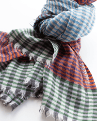 Épice Accessories Purple/Blue/Red Stripe Wool Scarf in Purple/Blue/Red