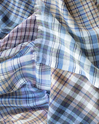 Épice Plaid Wool Scarf in Smoke