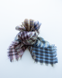 Épice Plaid Wool Large Bandana in Air