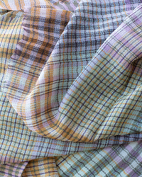 Épice Plaid Wool Large Bandana in Gold