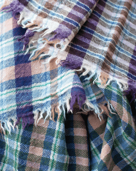 Épice Cross Plaid Wool Scarf in Forest - Bliss Boutiques