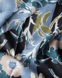 Épice Accessories Black Bold Daisy Wool Silk & Cashmere Bandana in Black