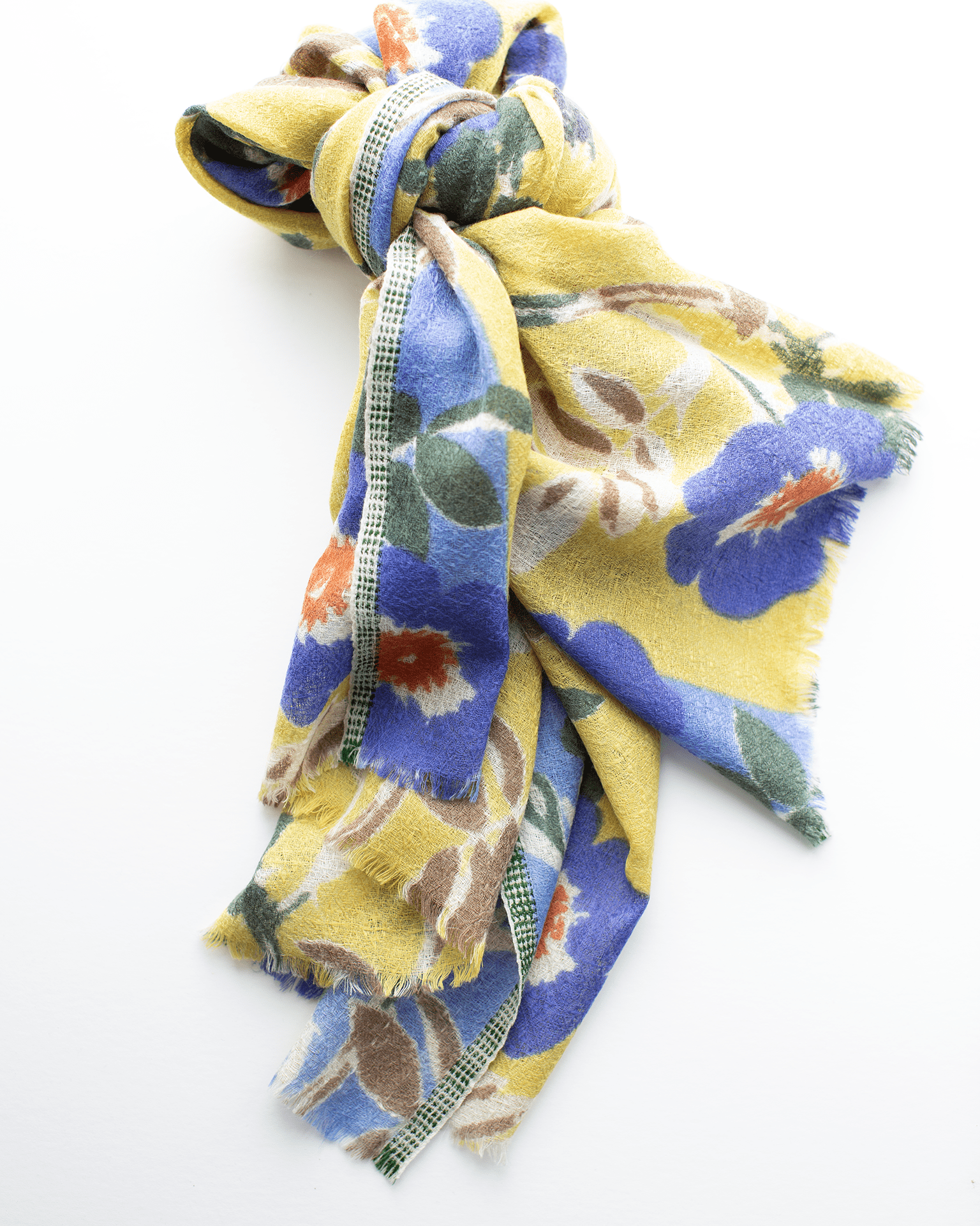 Épice Accessories Ginger Pop Flower Wool Scarf in Ginger