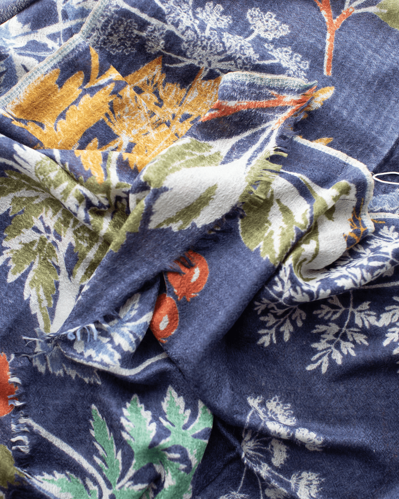 Épice Accessories Indigo Botanica Wool Silk & Cashmere Scarf in Indigo