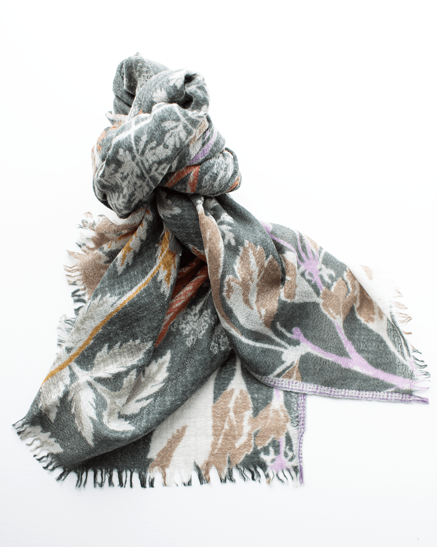 Épice Accessories Moss Botanica Wool Silk & Cashmere Scarf in Moss