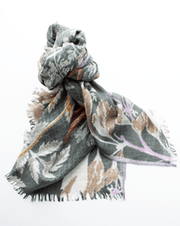 Épice Accessories Moss Botanica Wool Silk & Cashmere Scarf in Moss
