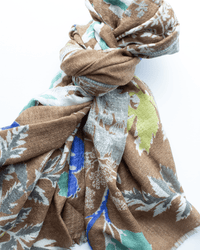 Botanica Wool Silk & Cashmere Scarf in Tobacco - Bliss Boutiques