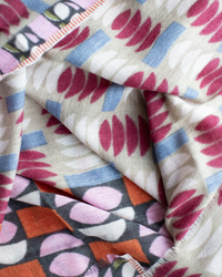 Épice Pop Geo Wool Silk & Cashmere Scarf in Taupe