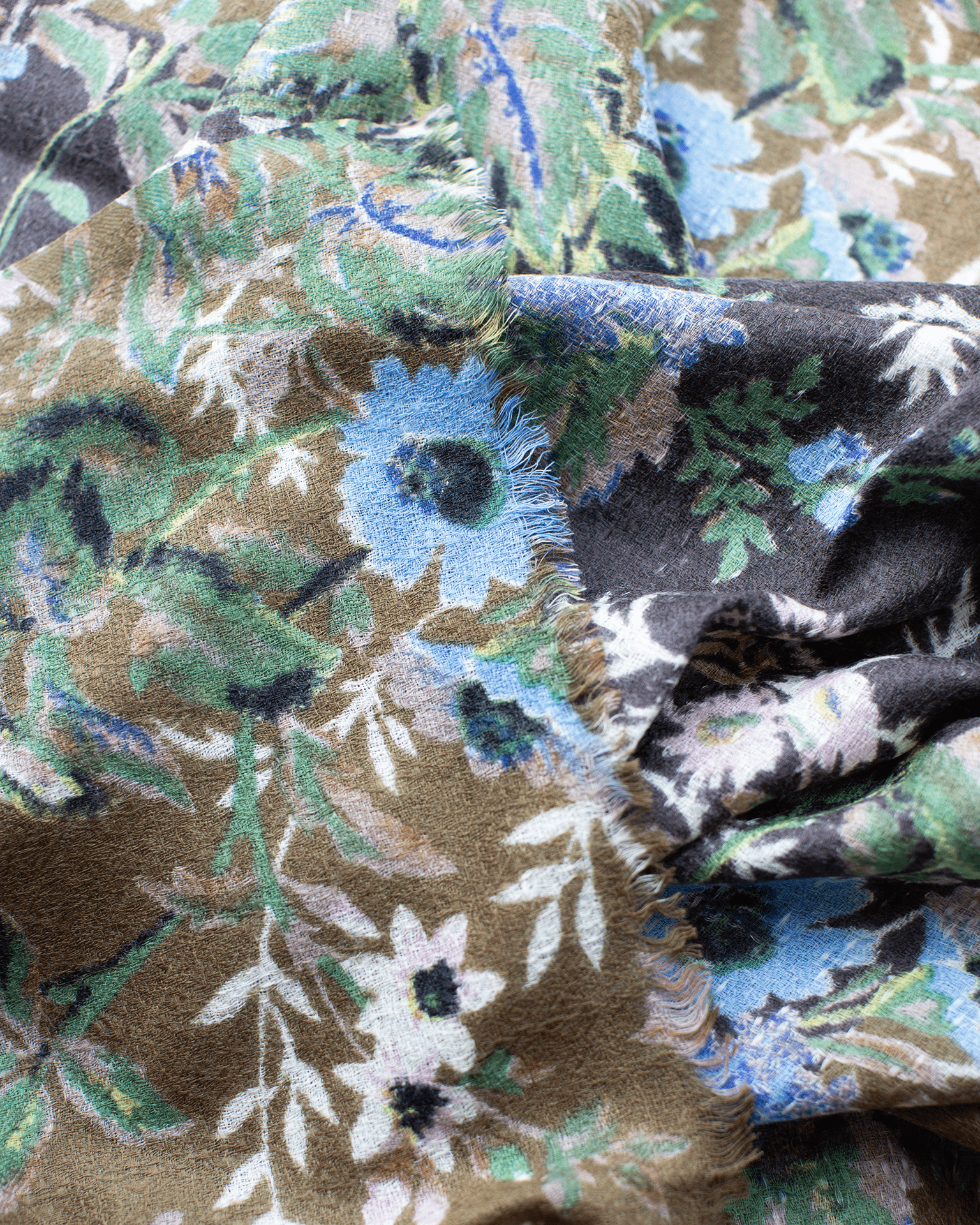 Épice Accessories Black Olive Fleur 2 Scarf in Black Olive