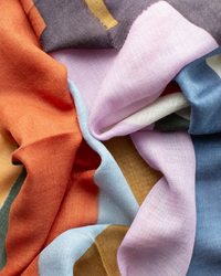 Épice Pop Stripe Wool Silk & Cashmere Bandana in Pompei