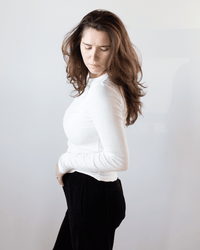 Mauri L/S Crew Neck Top in Ecru - Bliss Boutiques