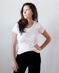 Odelia Scoop Neck Tee in Puff - Bliss Boutiques