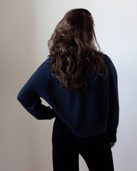 Cashmere Easy Sweatshirt in Deep Navy - Bliss Boutiques