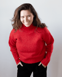 Myac Turtleneck Sweater in Lipstick - Bliss Boutiques