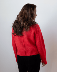 Myac Turtleneck Sweater in Lipstick - Bliss Boutiques