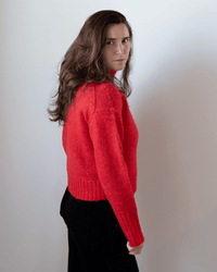 Myac Turtleneck Sweater in Lipstick - Bliss Boutiques
