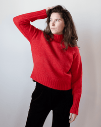 Myac Turtleneck Sweater in Lipstick - Bliss Boutiques