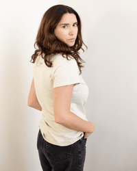 Odelia Scoop Neck Tee in Cookie - Bliss Boutiques