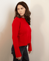 Cropped Boxy Crew W/ Slits in Blazer - Bliss Boutiques