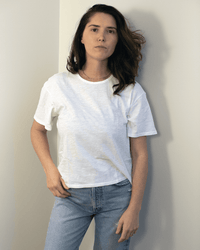 Harper Boxy Slub Jersey Tee in White - Bliss Boutiques