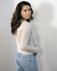Becky Long Sleeve Scoop Neck Top in Dollhouse - Bliss Boutiques
