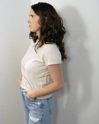 Marika Short Sleeve Crew Neck Crop Top in Dollhouse - Bliss Boutiques