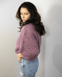 Mohair Big Sweater in Mauve - Bliss Boutiques
